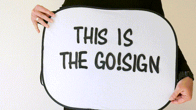 The Go!Sign interchangeable, expandable, portable, nylon, velcro sign and poster making supplies kit.