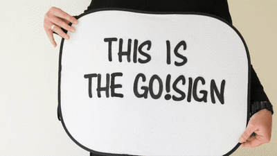 The Go!Sign sign in use