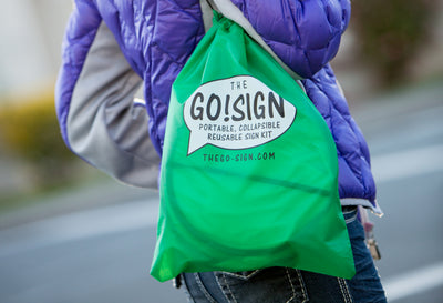 Reusable Collapsible Protest Sign Kit – 150+ Letters, Create Any Message | The Go!Sign